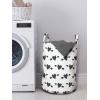 Ambesonne Valentine’s Day Laundry Bag, Illustration of Doodle Hearts Drawn by Hand Romantic Love Ornaments, Hamper Basket with Handles Drawstring Closure for Laundromats, 13″ x 19″, Dark Grey White