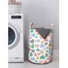 Ambesonne Valentine’s Day Laundry Bag, Romantic Theme Colorful Dotted Heart Motifs Image on Plain Background, Hamper Basket with Handles Drawstring Closure for Laundromats, 13″ x 19″, White Multicolor