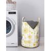 Ambesonne Yellow Laundry Bag, Dreamy Floral Composition with Hearts Valentines Day Inspired Pattern Spring, Hamper Basket with Handles Drawstring Closure for Laundromats, 13″ x 19″, Earth Yellow Beige