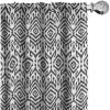 Ambesonne Black and White Curtains, Monochrome Ikat Pattern Bohemian Chevron Modern Scribble Print, Window Treatments 2 Panel Set for Living Room Bedroom, Pair of – 28″ x 63″, White and Charcoal