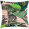 Ambesonne Mid Century Modern Boho Throw Pillow Cushion Cover, Blurry Effect Forest of Leafy Art Exotics Fun, Decorative Square Accent Pillow Case, 26″ X 26″, Pale Salmon and Charcoal Grey