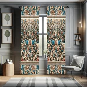 Ambesonne Dinosaur Curtains, Delicate Cartoon Animals of Jurassic Scenario Funny Jungle Pastel Tones, Window Treatments 2 Panel Set for Living Room Bedroom, Pair of – 28″ x 95″, Blush Blue Grey White(Champagne Pale Blue Ecru)