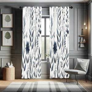 Ambesonne Dinosaur Curtains, Delicate Cartoon Animals of Jurassic Scenario Funny Jungle Pastel Tones, Window Treatments 2 Panel Set for Living Room Bedroom, Pair of – 28″ x 95″, Blush Blue Grey White(Dark Petrol Blue and Grey)