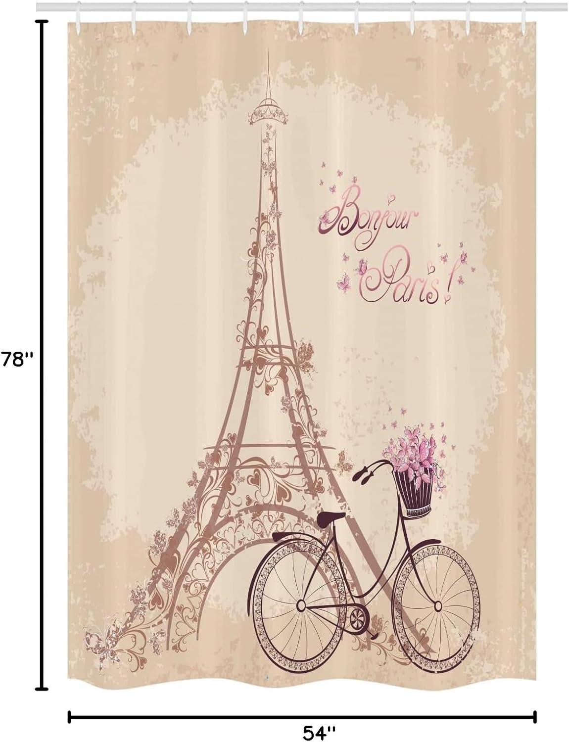 imageAmbesonne Fantasy Shower Curtain Hot Air Balloons in The Clouds Dream Journey to Secret Paradise Romantic Design Cloth Fabric Bathroom Decor Set with Hooks 69 W x 75 L Purple WhiteCream Pink
