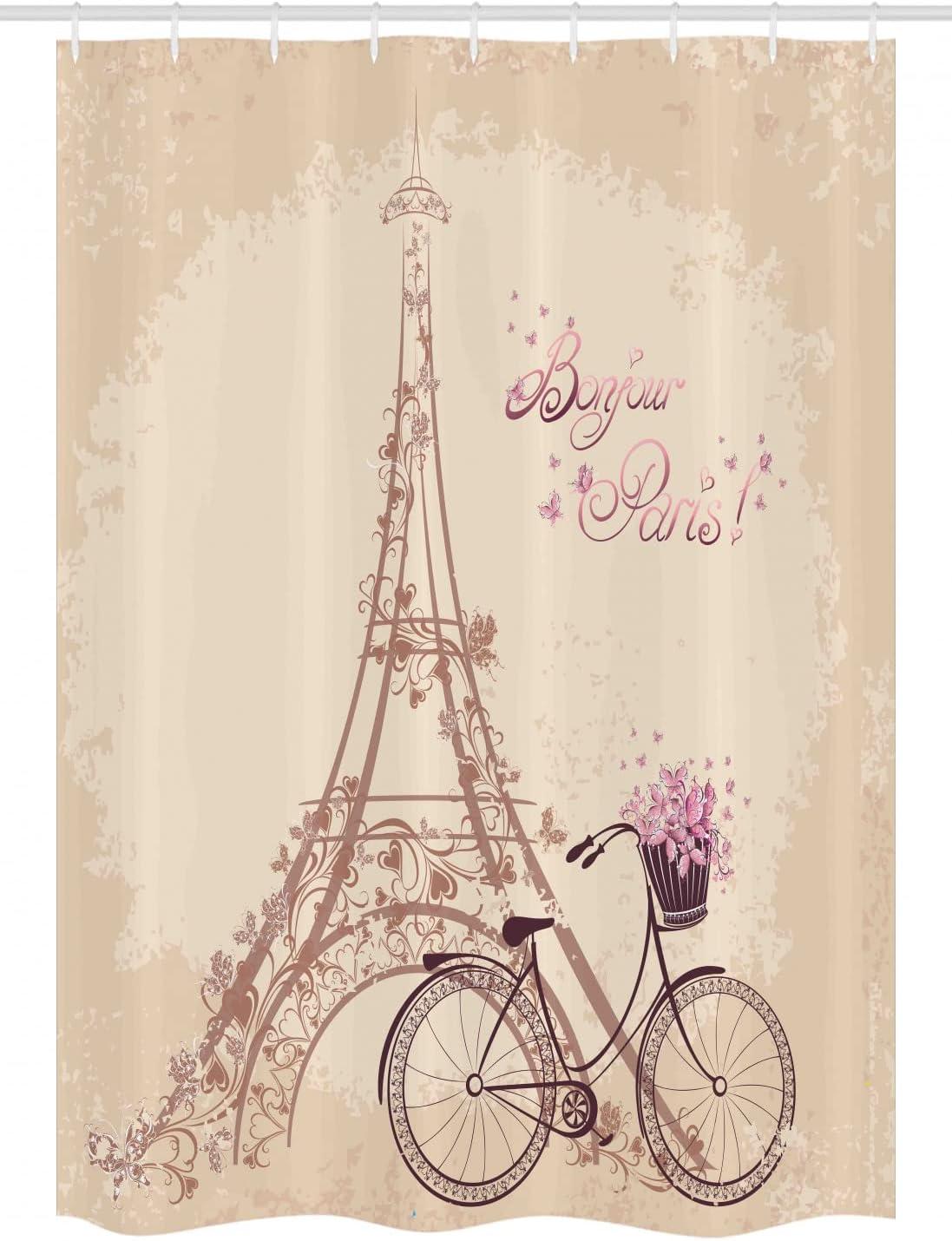 imageAmbesonne Fantasy Shower Curtain Hot Air Balloons in The Clouds Dream Journey to Secret Paradise Romantic Design Cloth Fabric Bathroom Decor Set with Hooks 69 W x 75 L Purple WhiteCream Pink