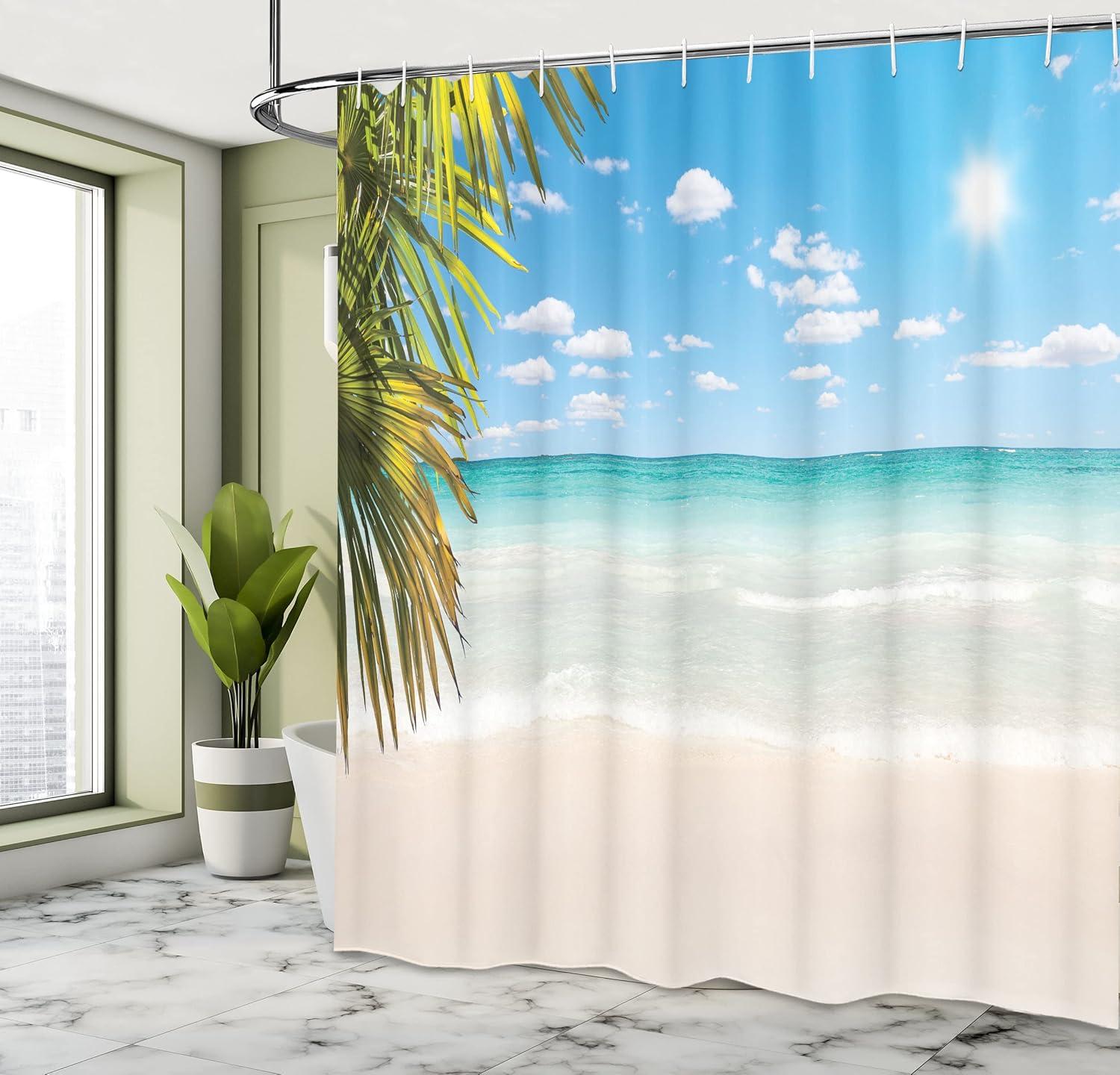 imageAmbesonne Fantasy Shower Curtain Hot Air Balloons in The Clouds Dream Journey to Secret Paradise Romantic Design Cloth Fabric Bathroom Decor Set with Hooks 69 W x 75 L Purple WhiteTurquoise Cream