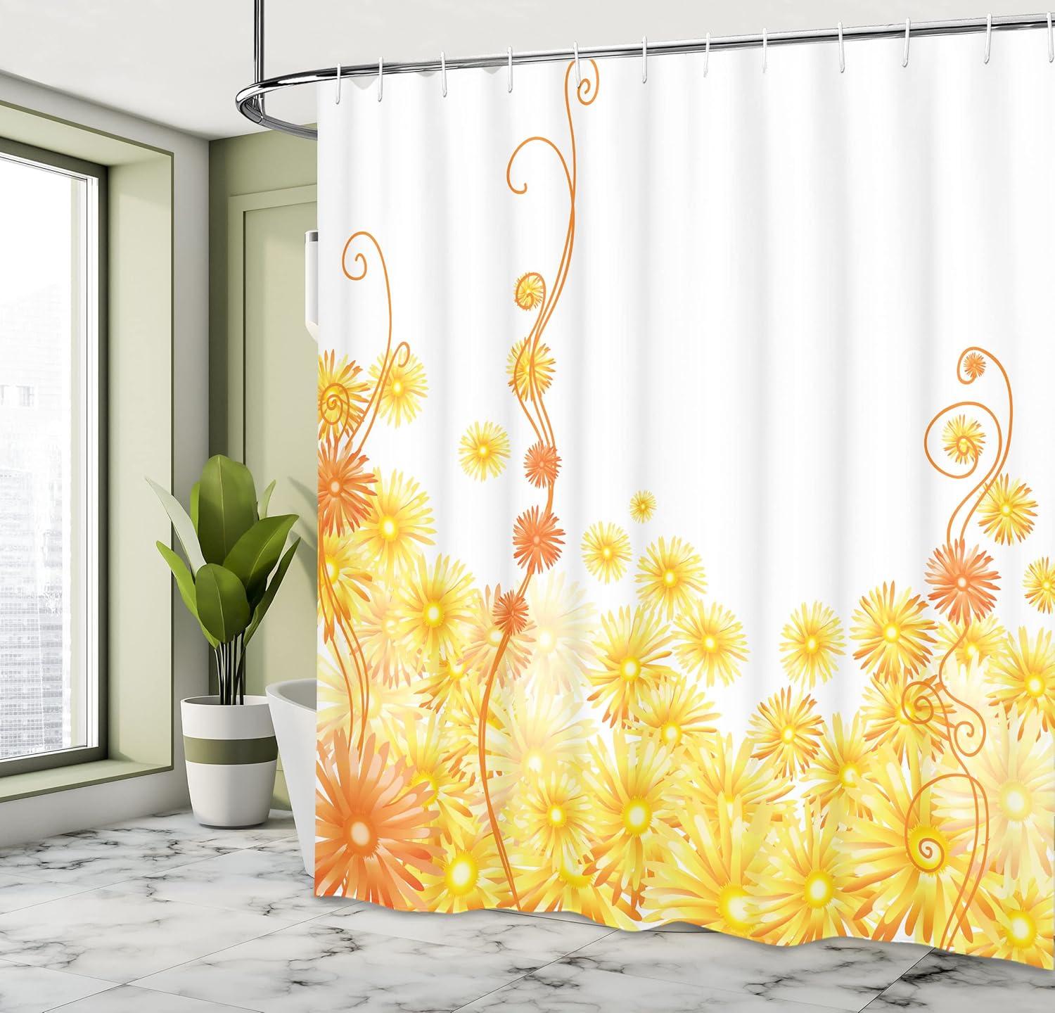 imageAmbesonne Fantasy Shower Curtain Hot Air Balloons in The Clouds Dream Journey to Secret Paradise Romantic Design Cloth Fabric Bathroom Decor Set with Hooks 69 W x 75 L Purple WhiteYellow Brown