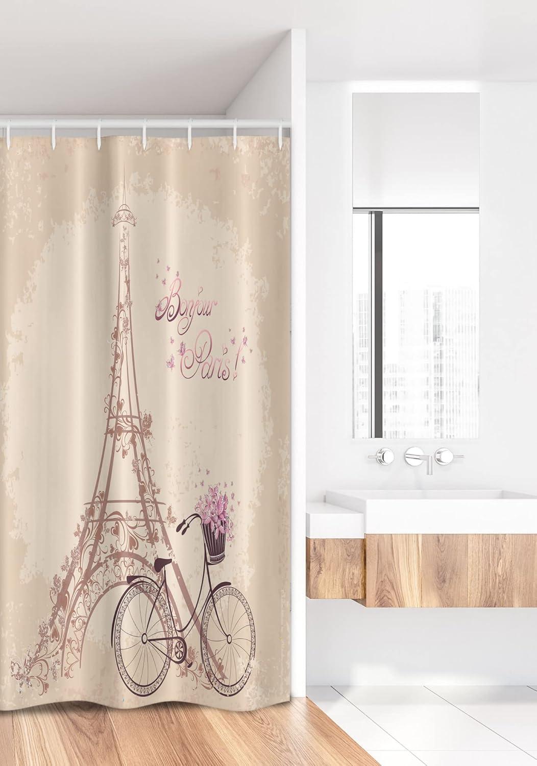 imageAmbesonne Fantasy Shower Curtain Hot Air Balloons in The Clouds Dream Journey to Secret Paradise Romantic Design Cloth Fabric Bathroom Decor Set with Hooks 69 W x 75 L Purple WhiteCream Pink