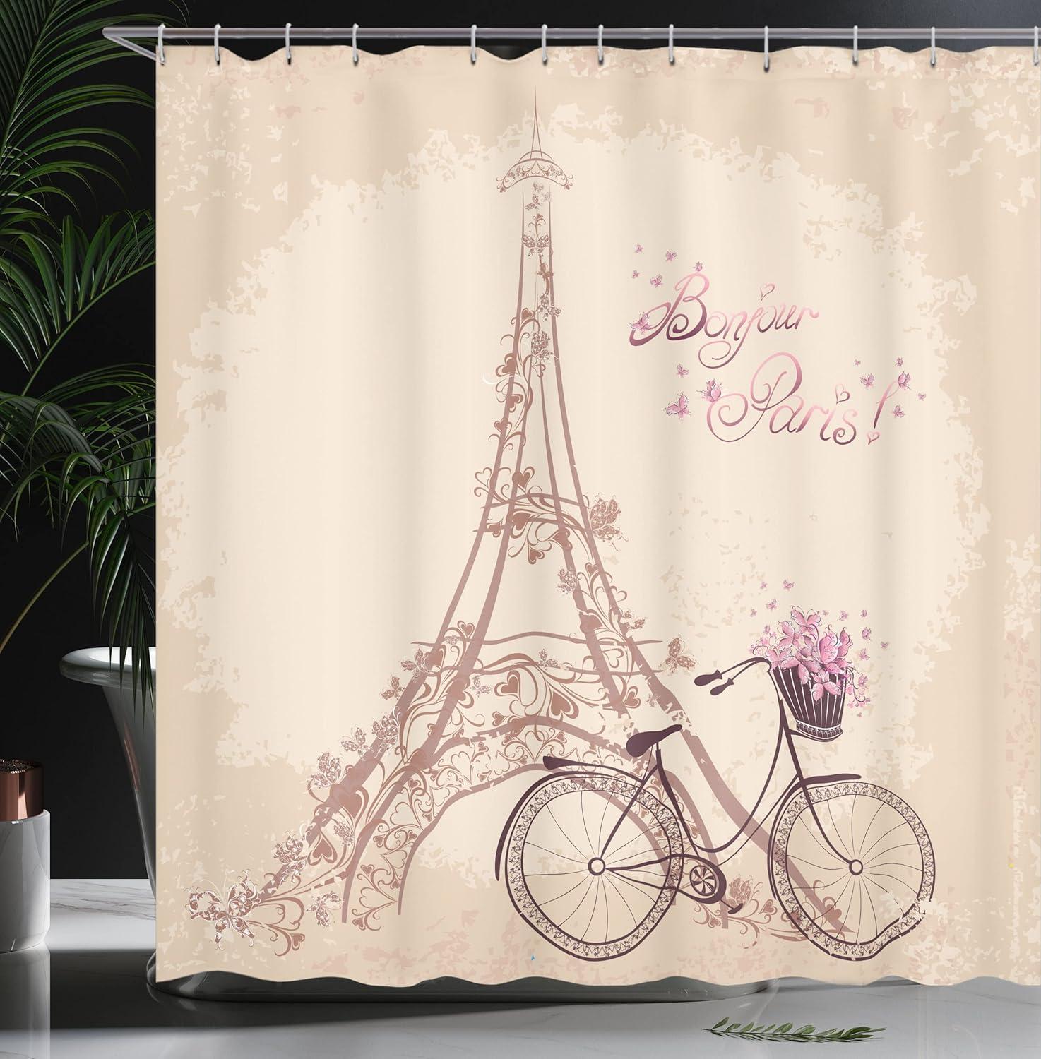 imageAmbesonne Fantasy Shower Curtain Hot Air Balloons in The Clouds Dream Journey to Secret Paradise Romantic Design Cloth Fabric Bathroom Decor Set with Hooks 69 W x 75 L Purple WhiteCream Pink