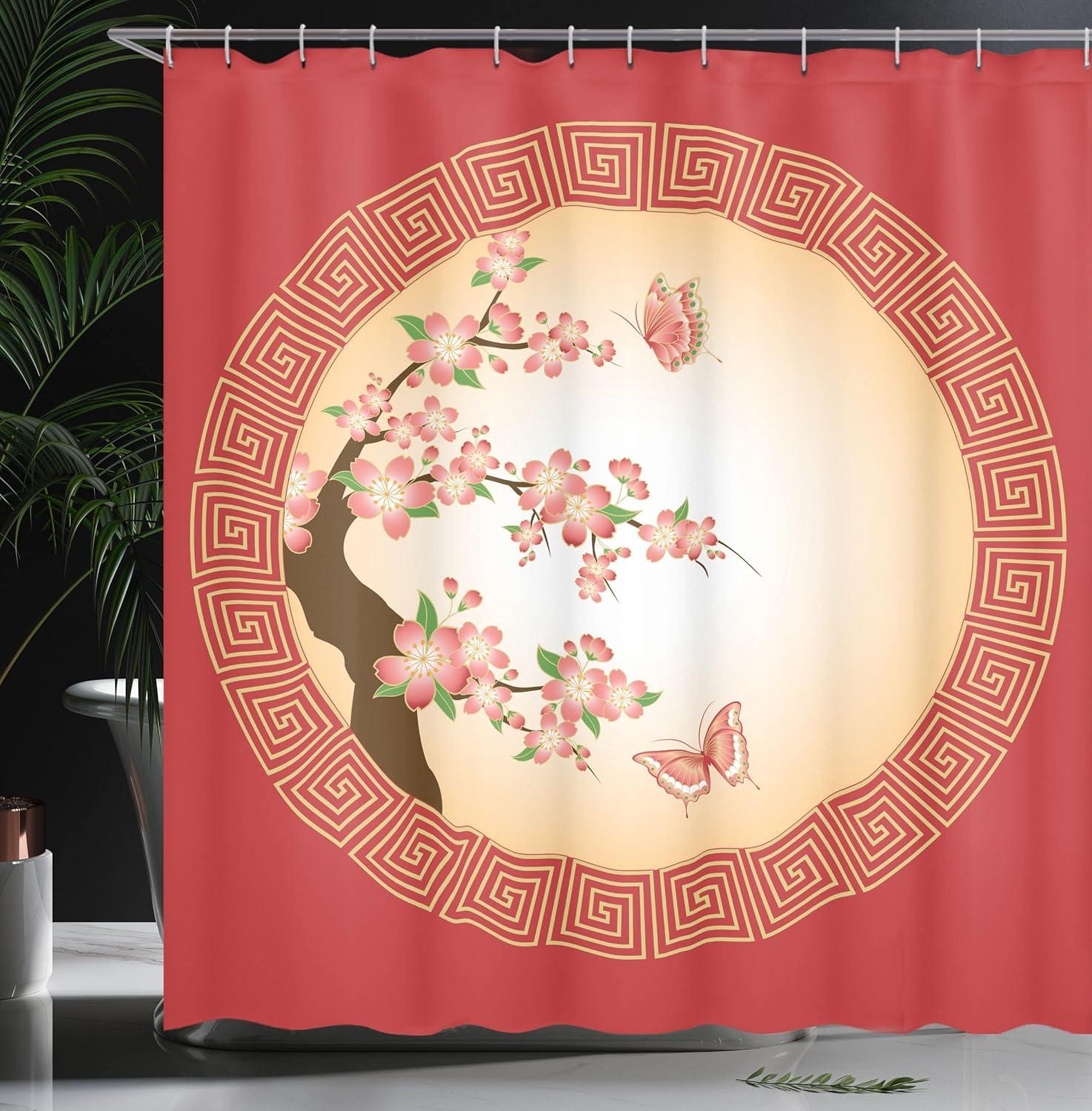 imageAmbesonne Fantasy Shower Curtain Hot Air Balloons in The Clouds Dream Journey to Secret Paradise Romantic Design Cloth Fabric Bathroom Decor Set with Hooks 69 W x 75 L Purple WhiteCoral Peach