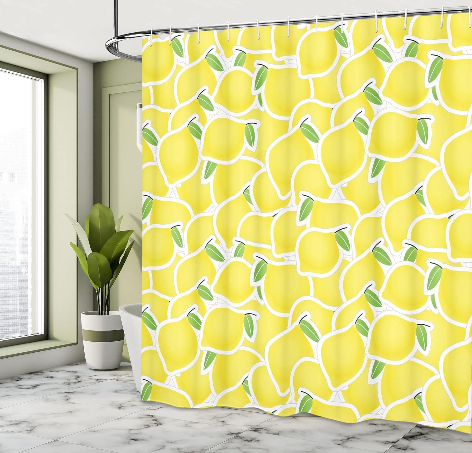 imageAmbesonne Fantasy Shower Curtain Hot Air Balloons in The Clouds Dream Journey to Secret Paradise Romantic Design Cloth Fabric Bathroom Decor Set with Hooks 69 W x 75 L Purple WhiteGreen and Yellow