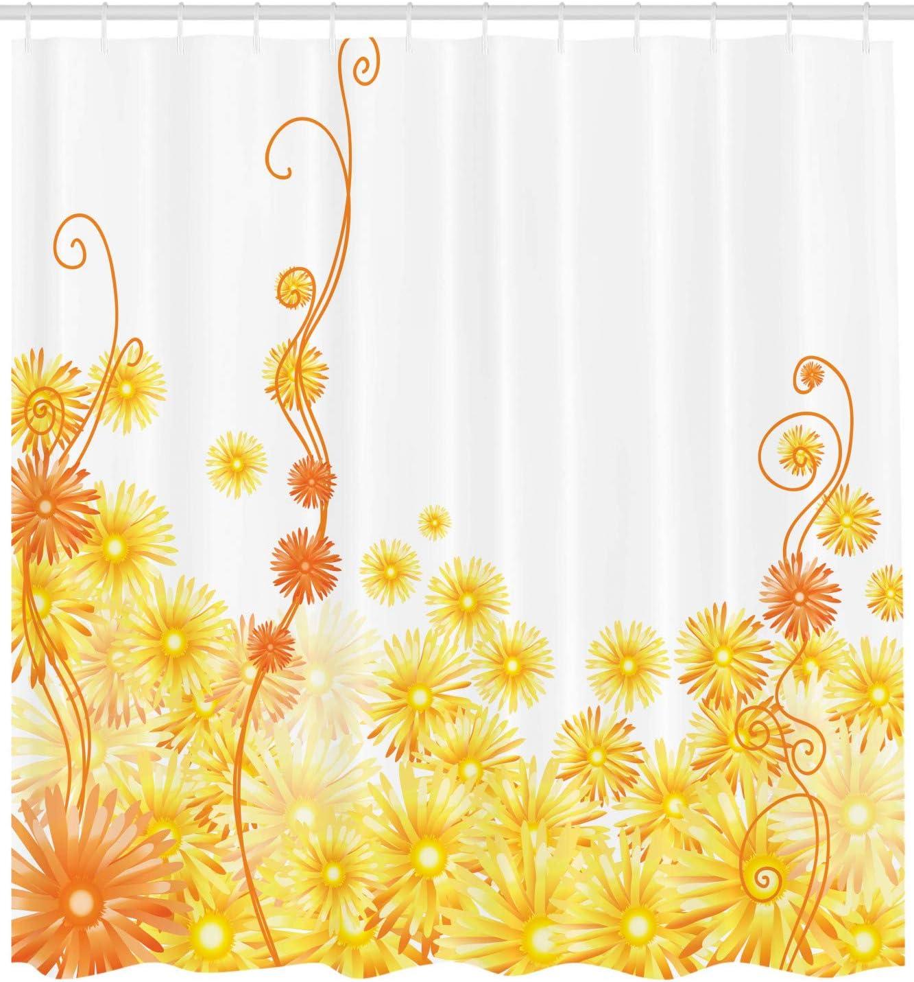imageAmbesonne Fantasy Shower Curtain Hot Air Balloons in The Clouds Dream Journey to Secret Paradise Romantic Design Cloth Fabric Bathroom Decor Set with Hooks 69 W x 75 L Purple WhiteYellow Brown