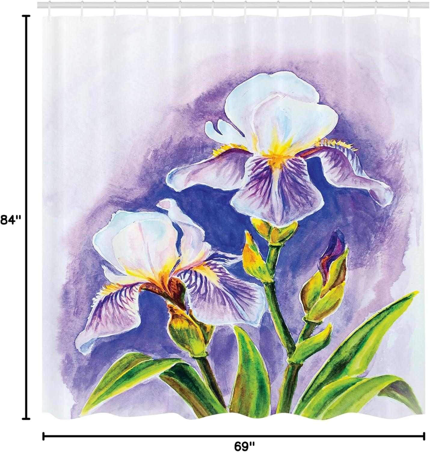 imageAmbesonne Fantasy Shower Curtain Hot Air Balloons in The Clouds Dream Journey to Secret Paradise Romantic Design Cloth Fabric Bathroom Decor Set with Hooks 69 W x 75 L Purple WhiteViolet Green