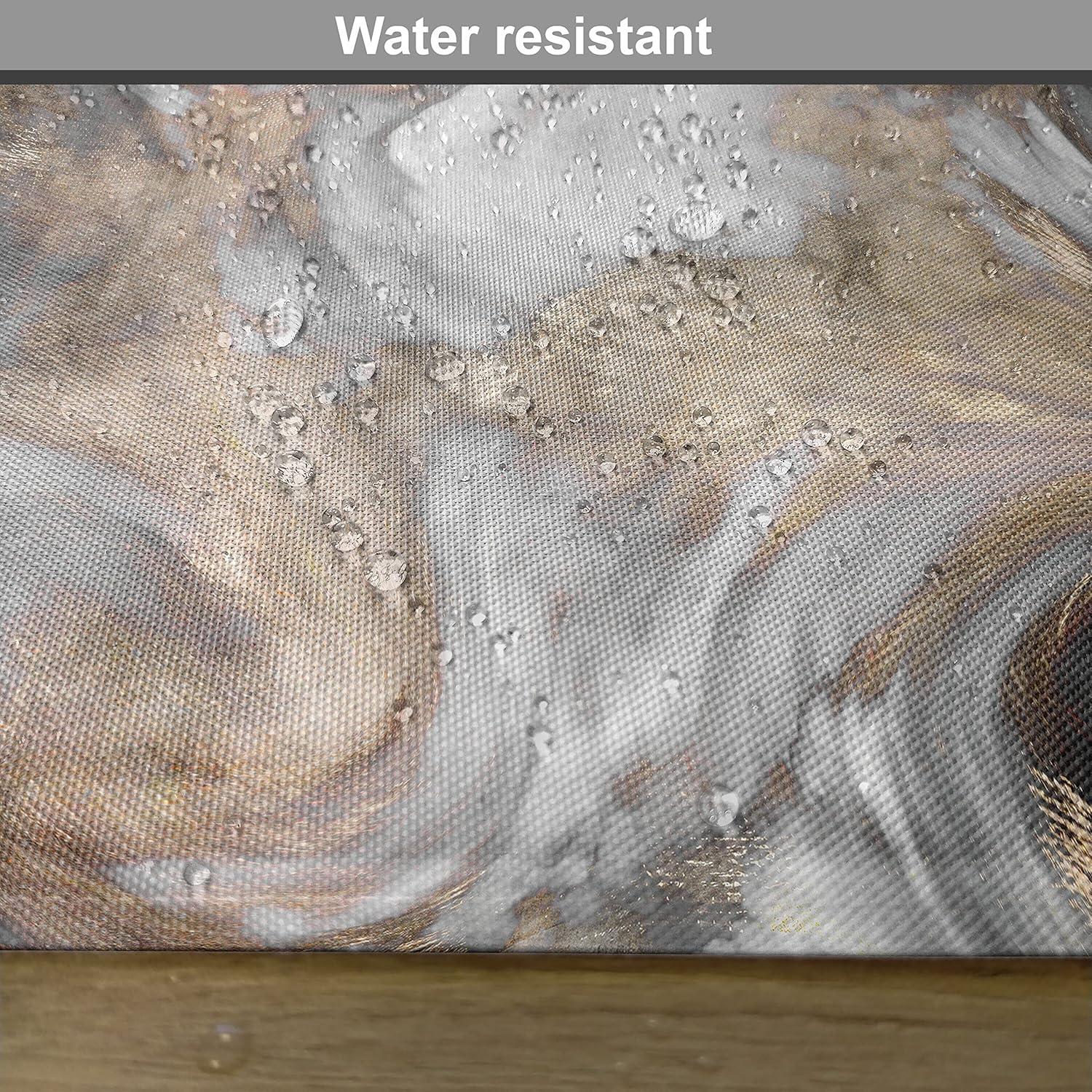 imageAmbesonne Marble Print Place Mats Set of 8 Retro Style Paintbrush Colors in Marbling Texture Watercolor Art Washable Fabric Placemats for Dining Table Placemat 8 pcs Sand Brown