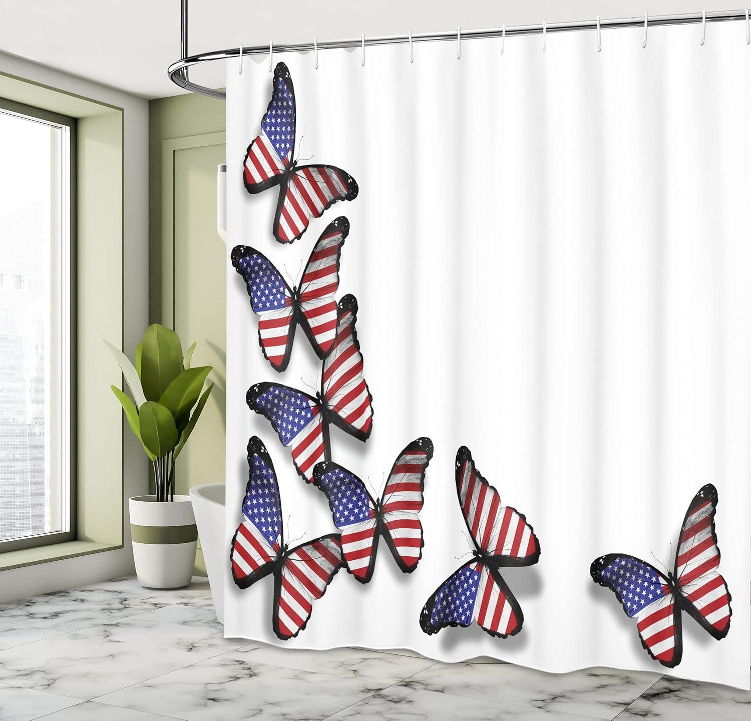 imageAmbesonne Spring Shower Curtain Delicate and Romantic Arrange of Creeper Mesh Flowers Cascade Neutral Theme Cloth Fabric Bathroom Decor Set with Hooks 69 W x 70 L Blush Yellow PinkRed White Blue