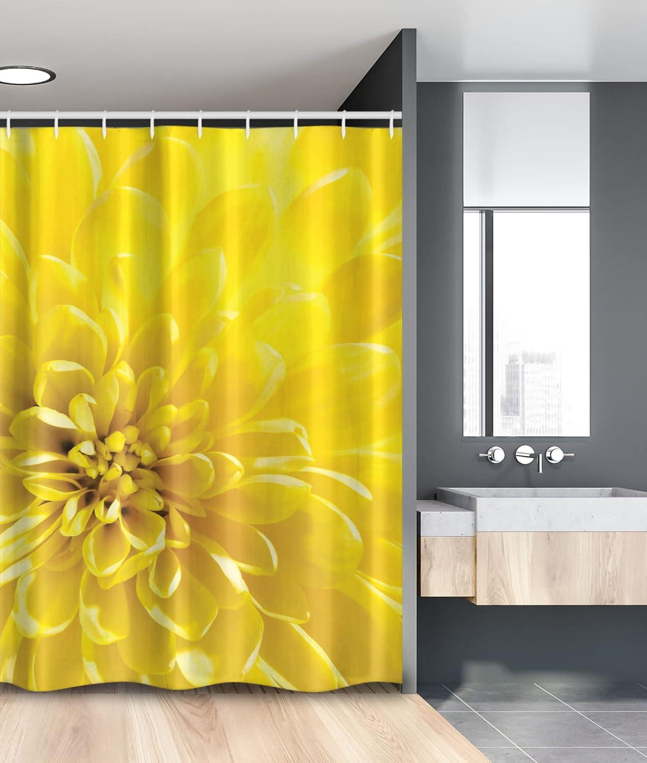 imageAmbesonne Spring Shower Curtain Delicate and Romantic Arrange of Creeper Mesh Flowers Cascade Neutral Theme Cloth Fabric Bathroom Decor Set with Hooks 69 W x 70 L Blush Yellow PinkYellow