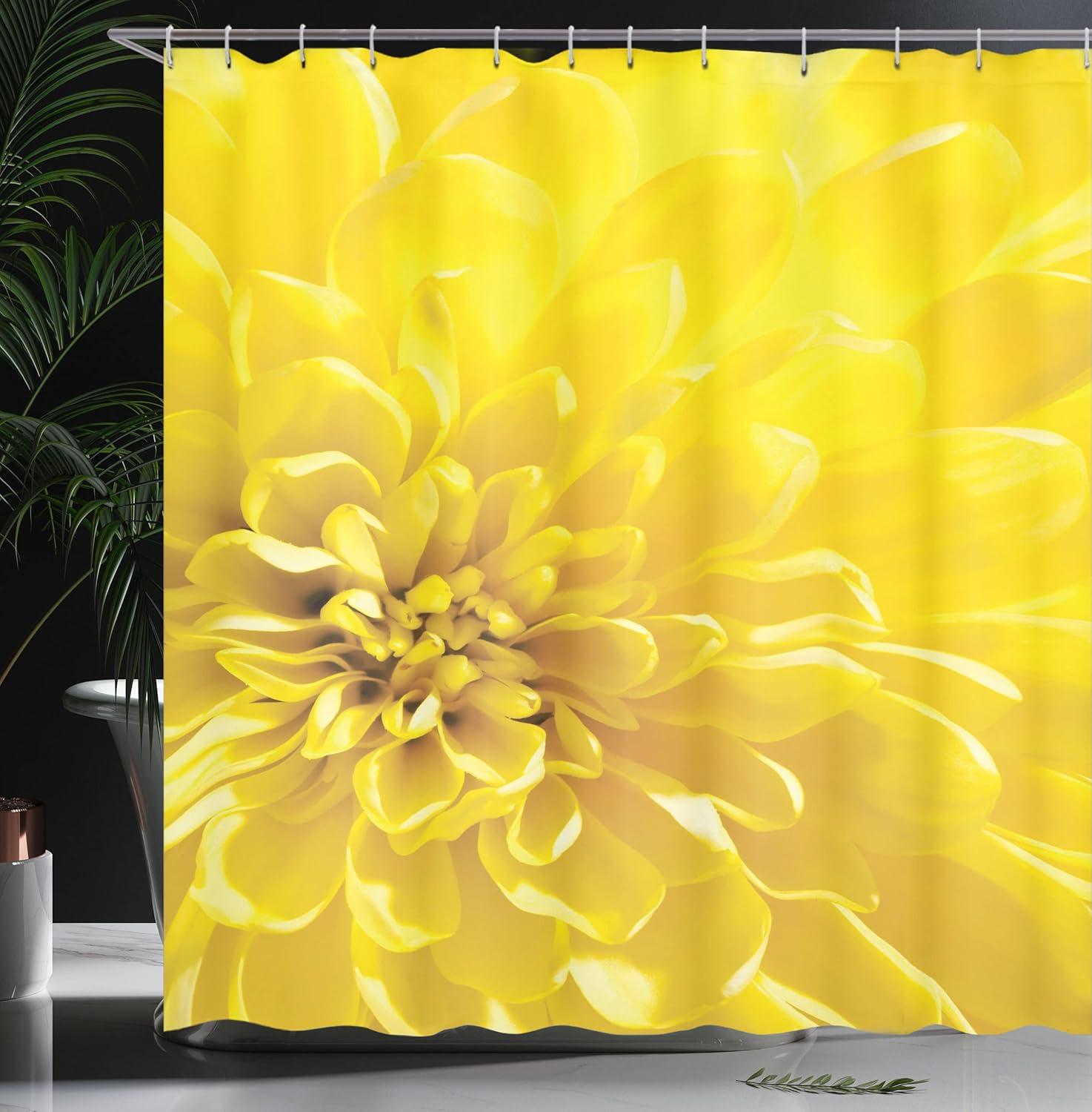imageAmbesonne Spring Shower Curtain Delicate and Romantic Arrange of Creeper Mesh Flowers Cascade Neutral Theme Cloth Fabric Bathroom Decor Set with Hooks 69 W x 70 L Blush Yellow PinkYellow