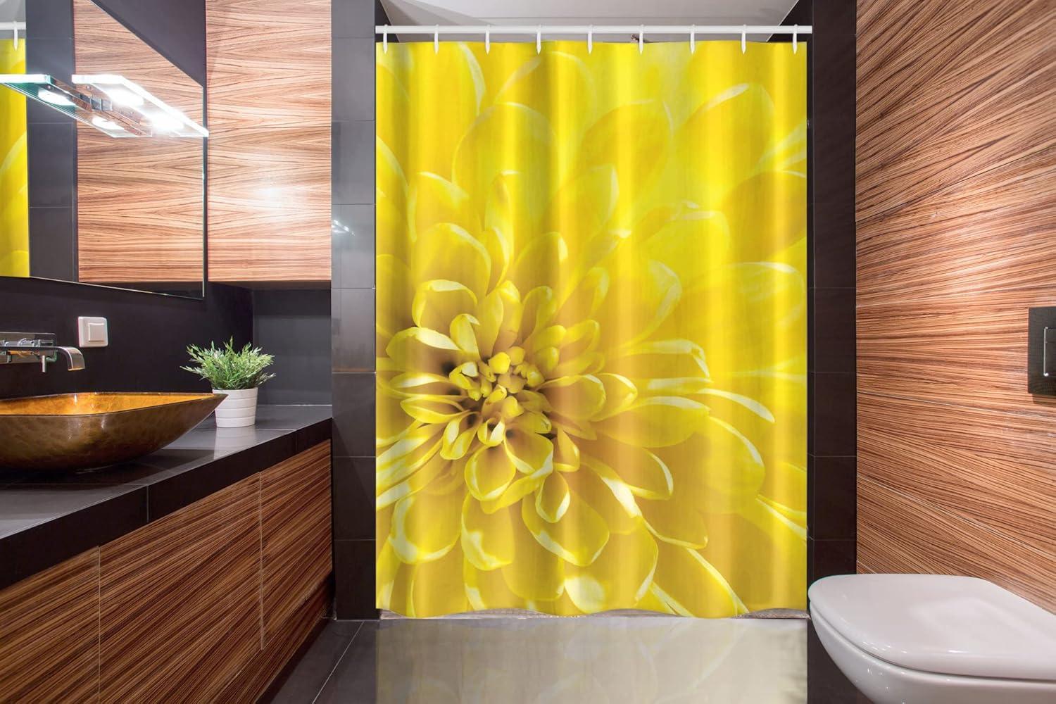 imageAmbesonne Spring Shower Curtain Delicate and Romantic Arrange of Creeper Mesh Flowers Cascade Neutral Theme Cloth Fabric Bathroom Decor Set with Hooks 69 W x 70 L Blush Yellow PinkYellow