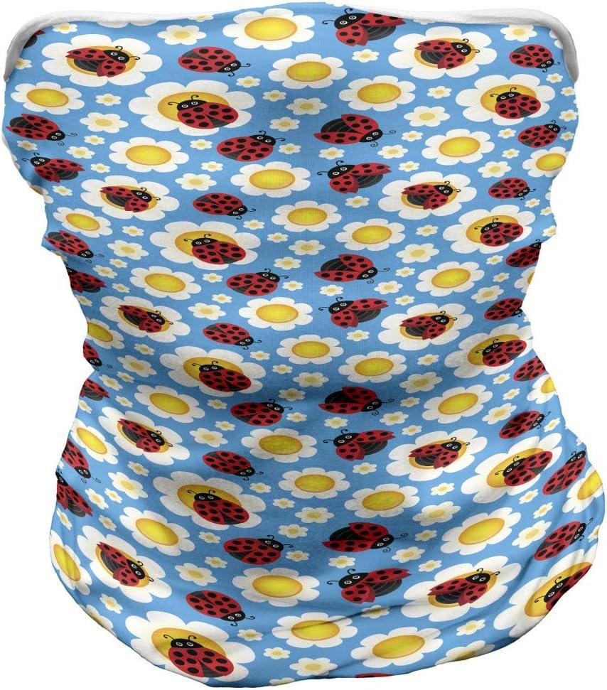 imageAmbesonne Unisex Multicolor Face and Neck WarmersAbstract Daisies Bugs