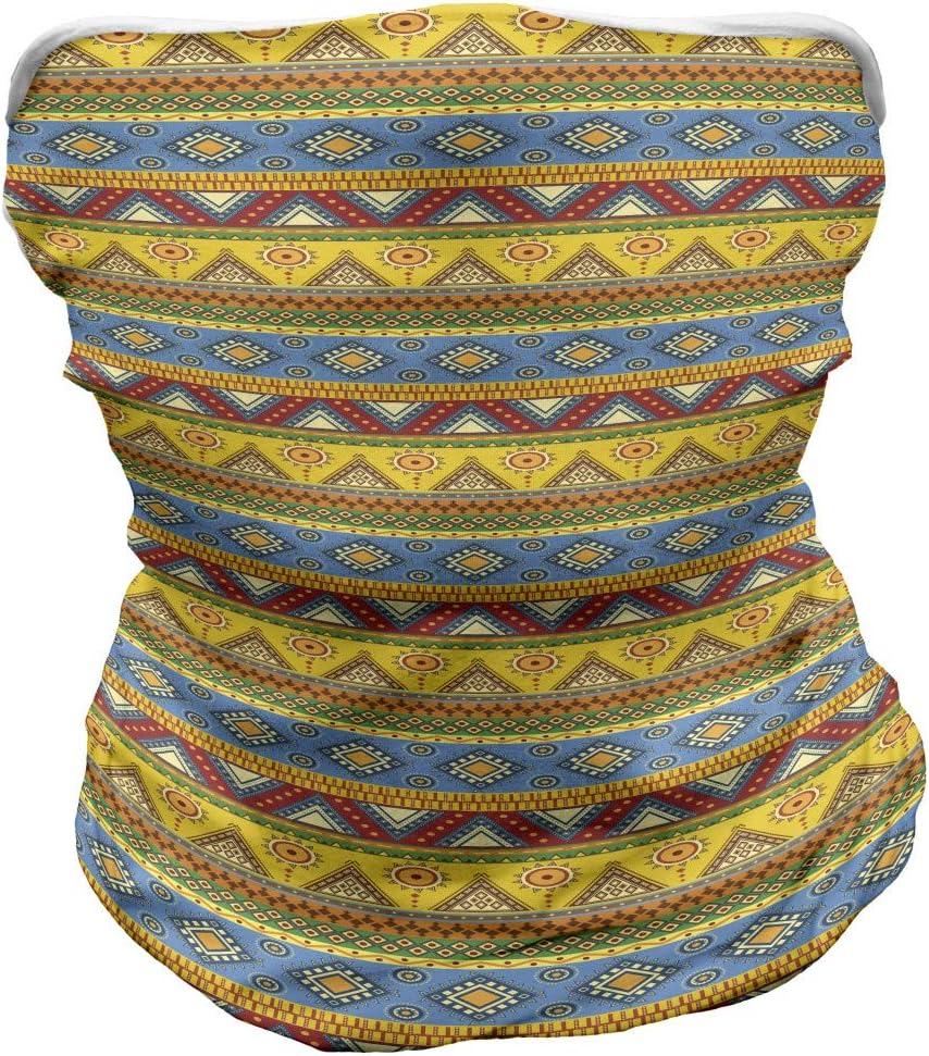 imageAmbesonne Unisex Multicolor Face and Neck WarmersNative Aztec Borders