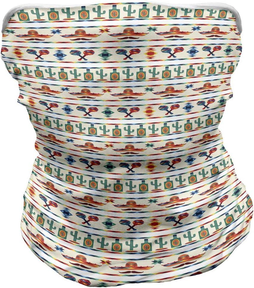 imageAmbesonne Unisex Multicolor Face and Neck WarmersNative Cultural Borders