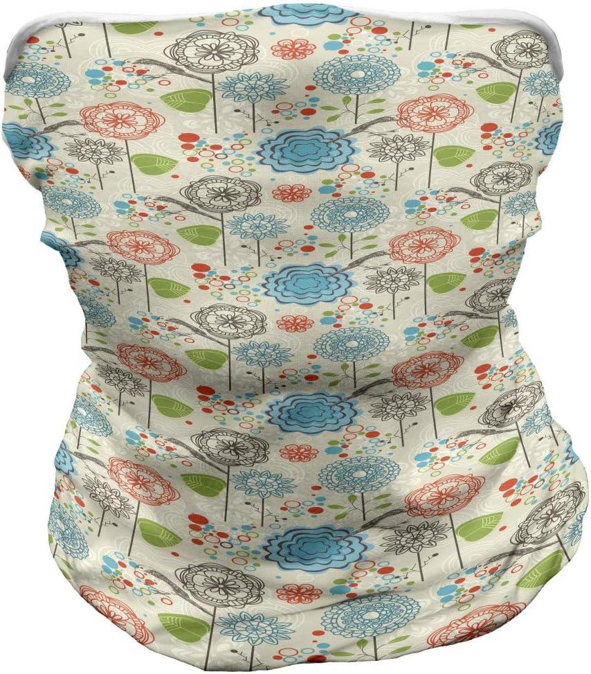 imageAmbesonne Unisex Multicolor Face and Neck WarmersRetro Doodle Cheerful