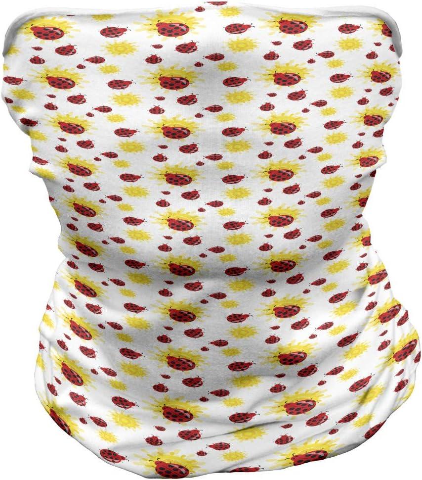 imageAmbesonne Unisex Multicolor Face and Neck WarmersSummer Inspired Bugs