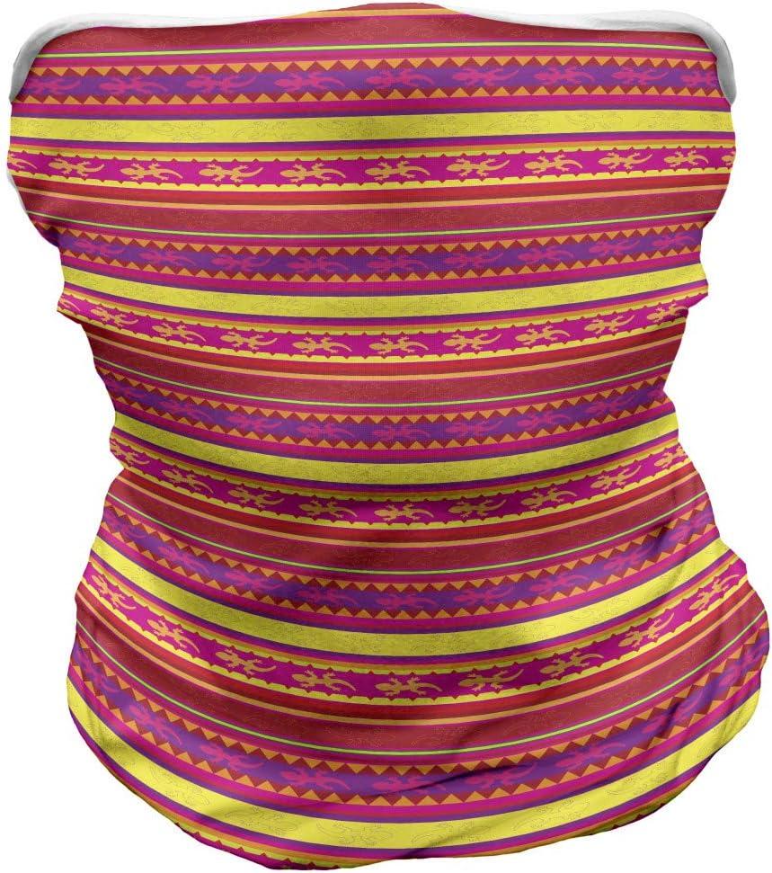 imageAmbesonne Unisex Multicolor Face and Neck WarmersVibrant Lizard Folklore
