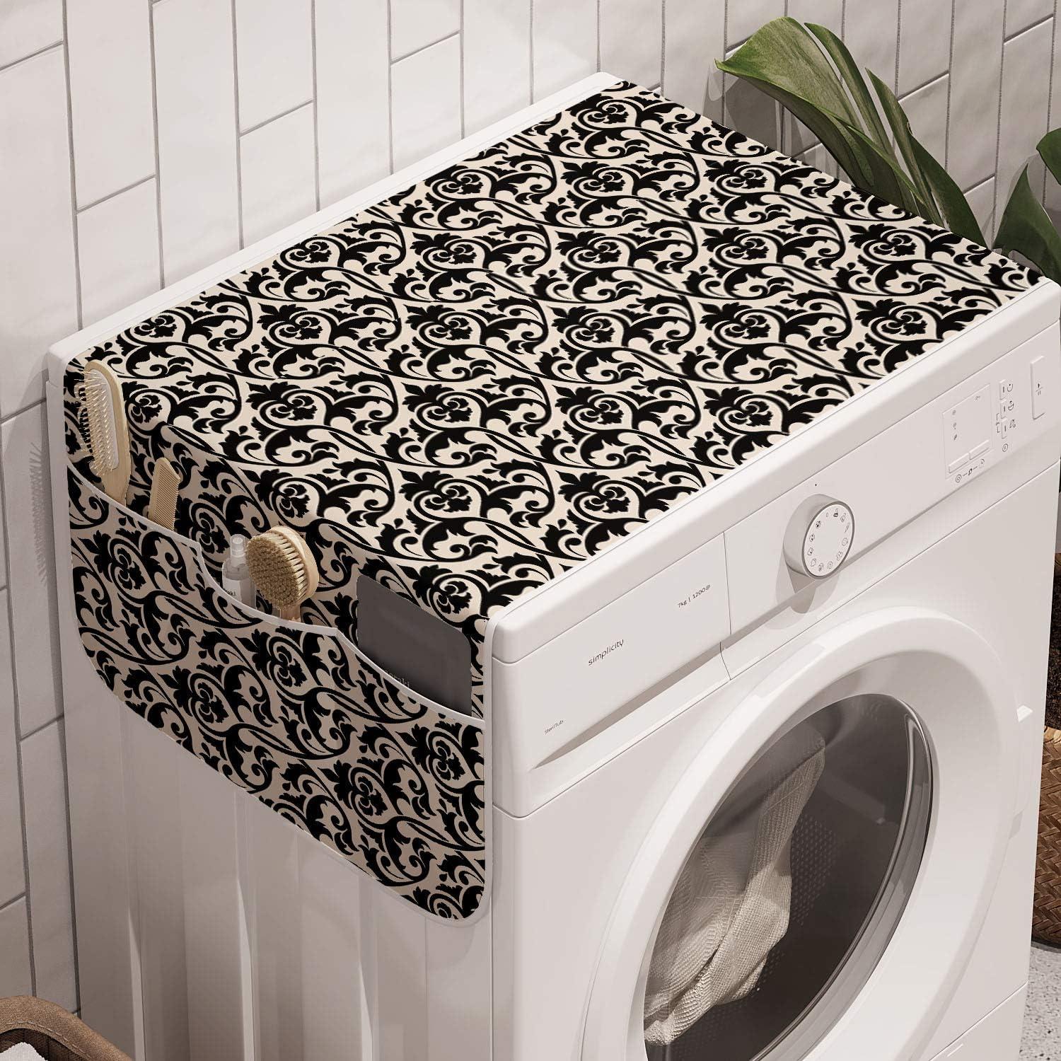 imageAmbesonne Valentines Day Microwave Oven Cover Continuing Composition of Dotted Heart Shapes Water Resistant Organizer with Pockets for Kitchen 36 x 12 Ruby PinkChampagne Charcoal Grey