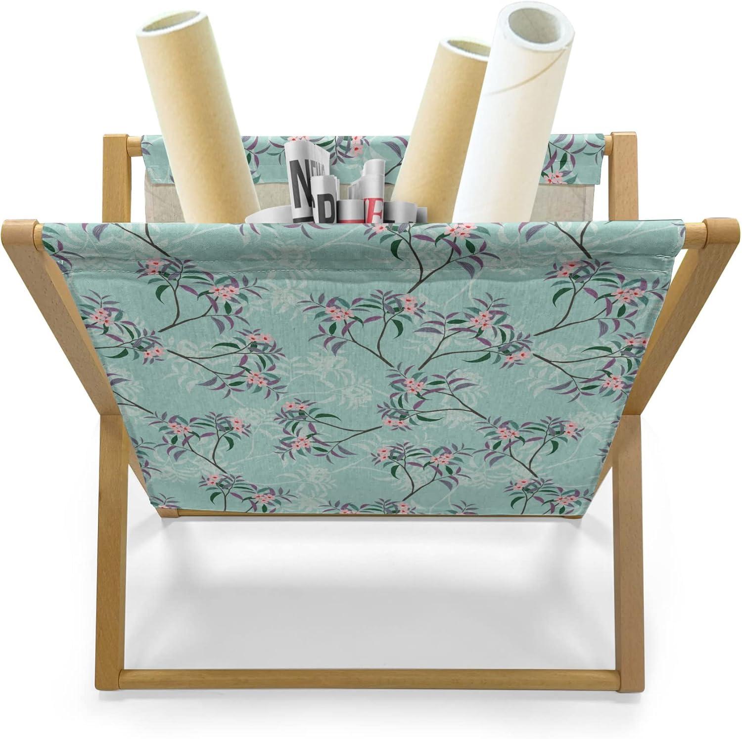 imageAmbesonne Valentines Magazine and Book Holder Love Theme with Romantic Hearts for You Lettering Simple Design Decorative Floor Rack Organizer for Living Room 22x19 Pink Charcoal Grey WhiteMint Green and Multicolor
