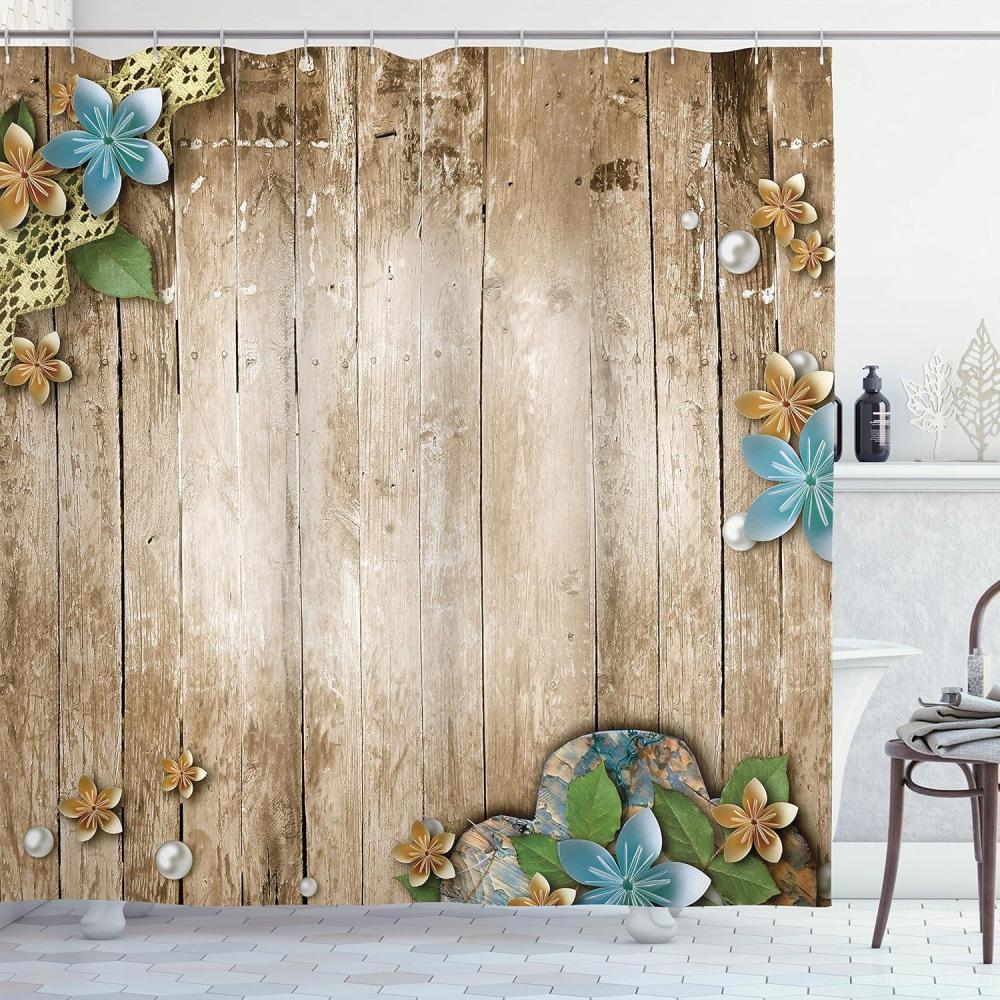 imageAmbesonne Fantasy Shower Curtain Hot Air Balloons in The Clouds Dream Journey to Secret Paradise Romantic Design Cloth Fabric Bathroom Decor Set with Hooks 69 W x 75 L Purple WhiteCoffee Brown Blue