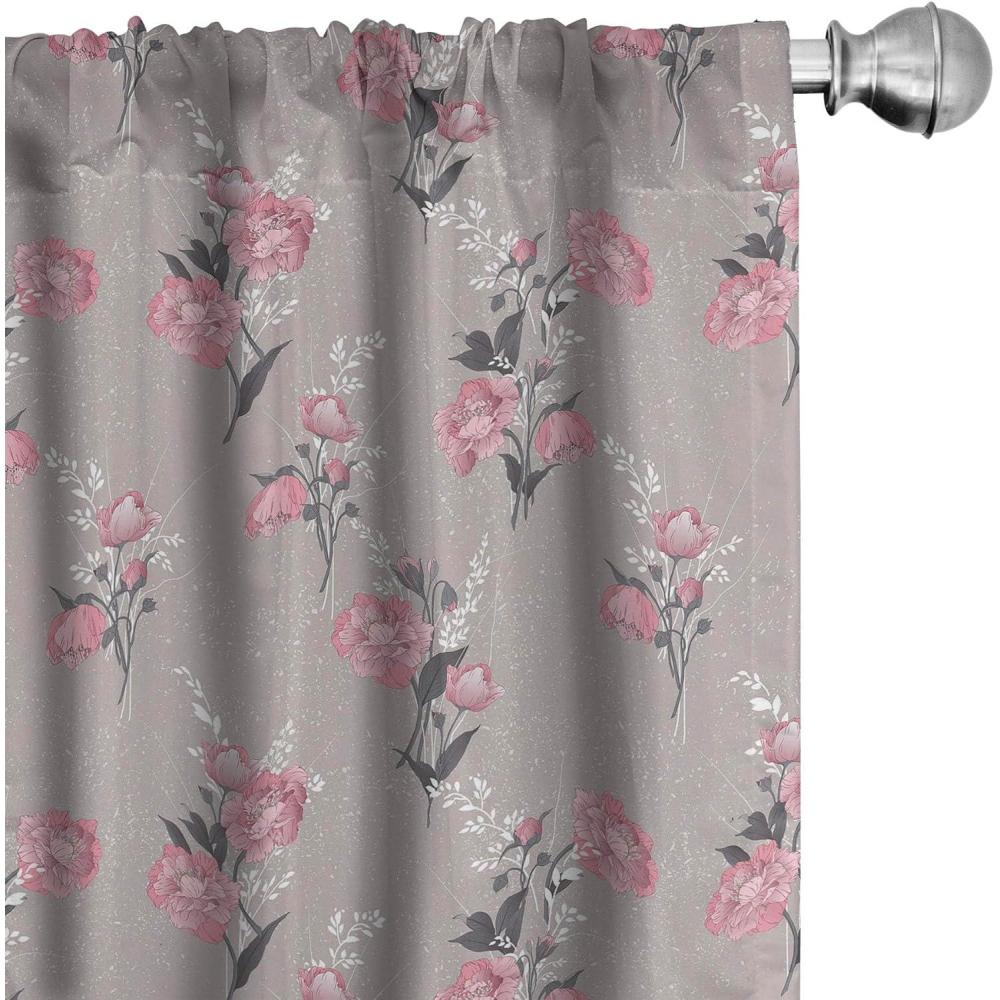 imageAmbesonne Floral Curtains Roses for Valentine Love Team Holiday Celebration Botanical Artwork on Hue Back Window Treatments 2 Panel Set for Living Room Bedroom Pair of  28 x 95 Dimgray BlushDimgray Blush