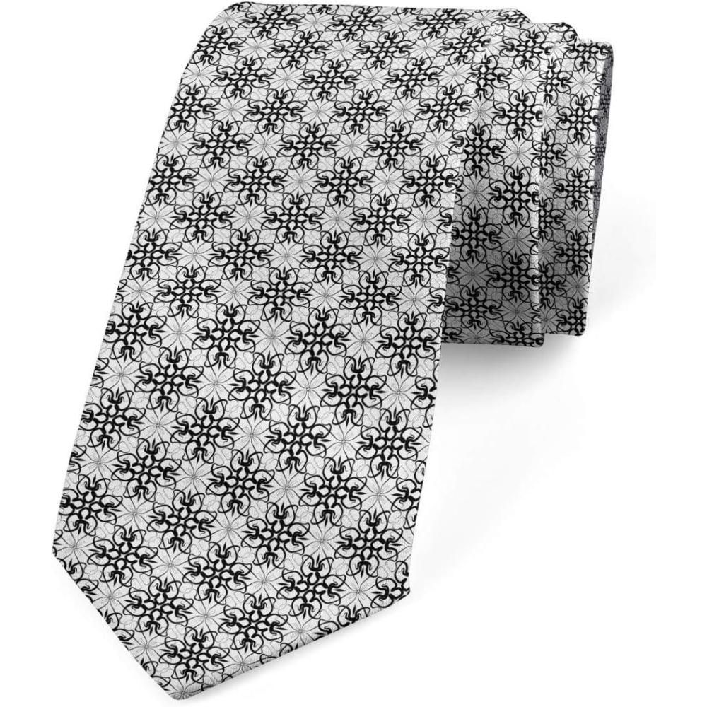 imageAmbesonne Multicolor Modern Mens TieBlack Pale Grey