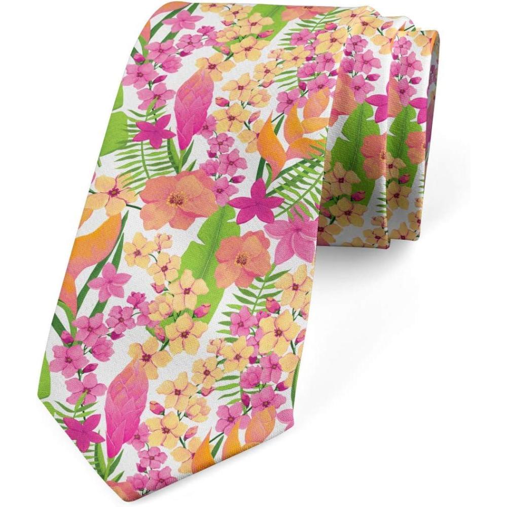 imageAmbesonne Multicolor Modern Mens TiePink Green