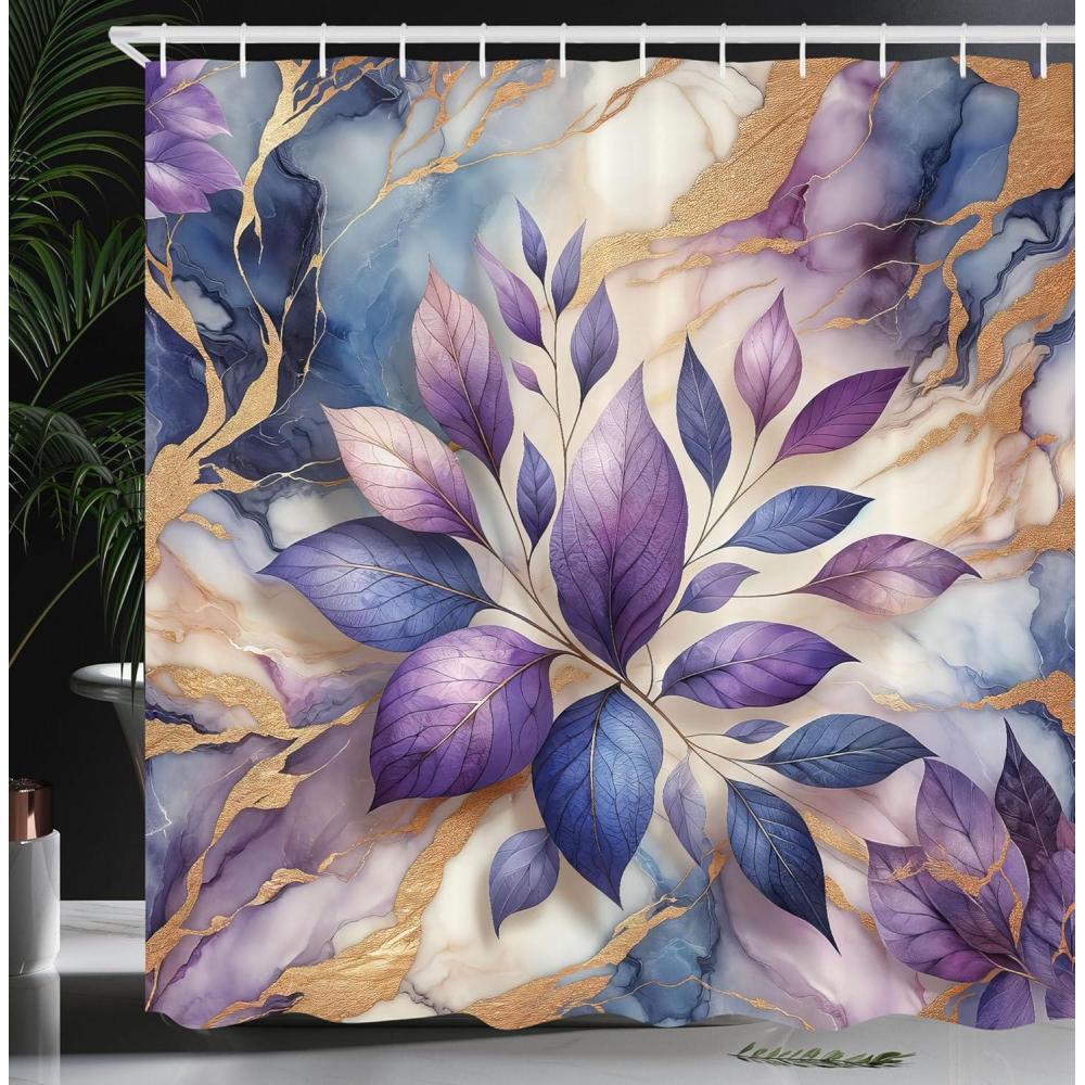 imageAmbesonne Spring Shower Curtain Delicate and Romantic Arrange of Creeper Mesh Flowers Cascade Neutral Theme Cloth Fabric Bathroom Decor Set with Hooks 69 W x 70 L Blush Yellow PinkLavender Pale Coffee Blue