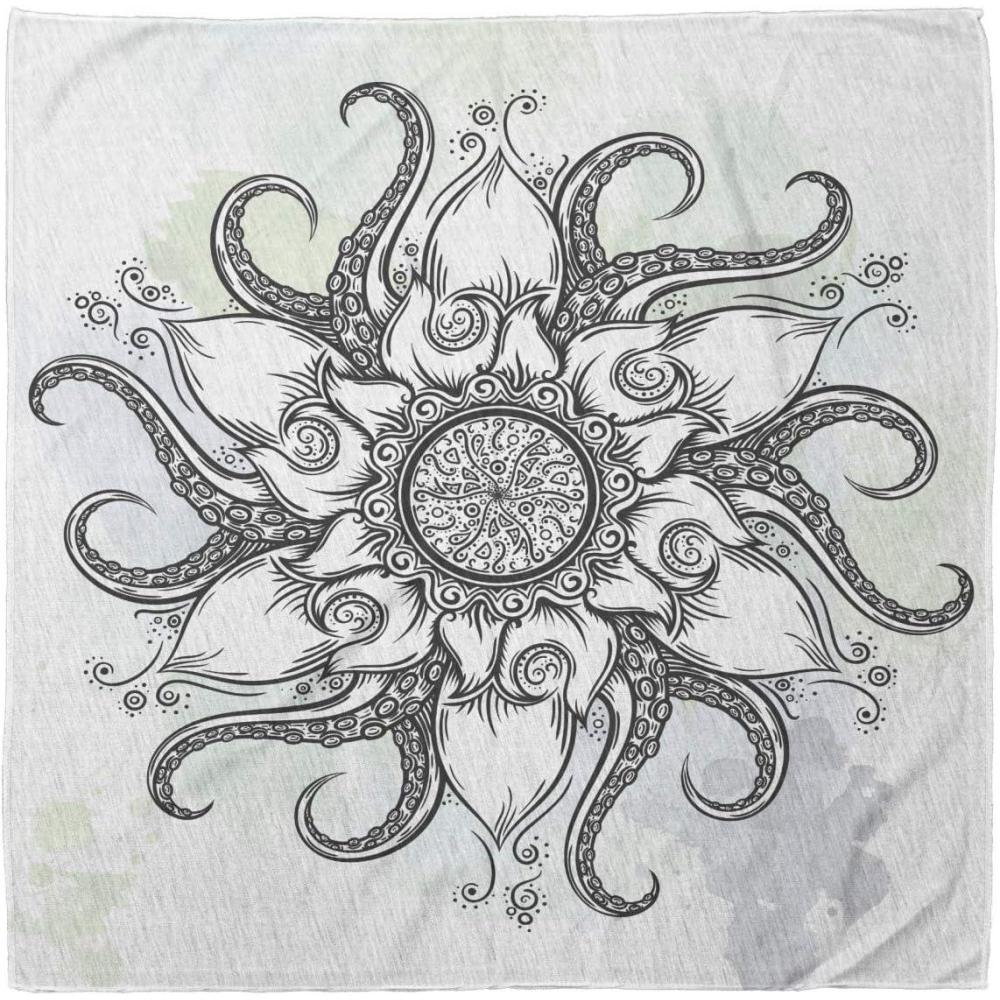 imageAmbesonne Unisex BandanaGrey White