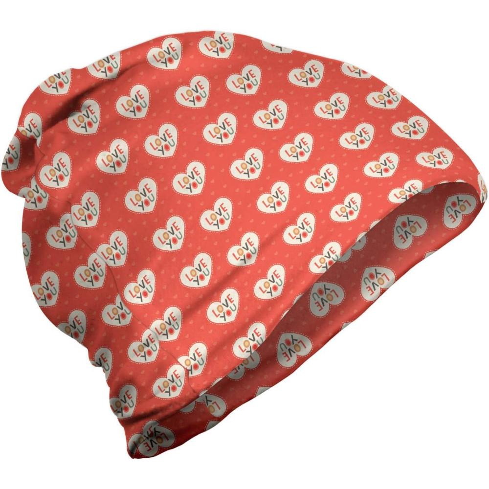 imageAmbesonne Unisex Beanie Hipster Hearts Valentines Hiking Outdoors