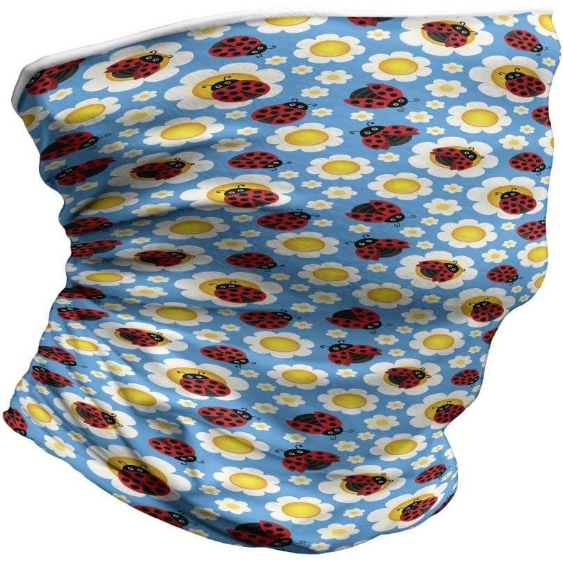 imageAmbesonne Unisex Multicolor Face and Neck WarmersAbstract Daisies Bugs
