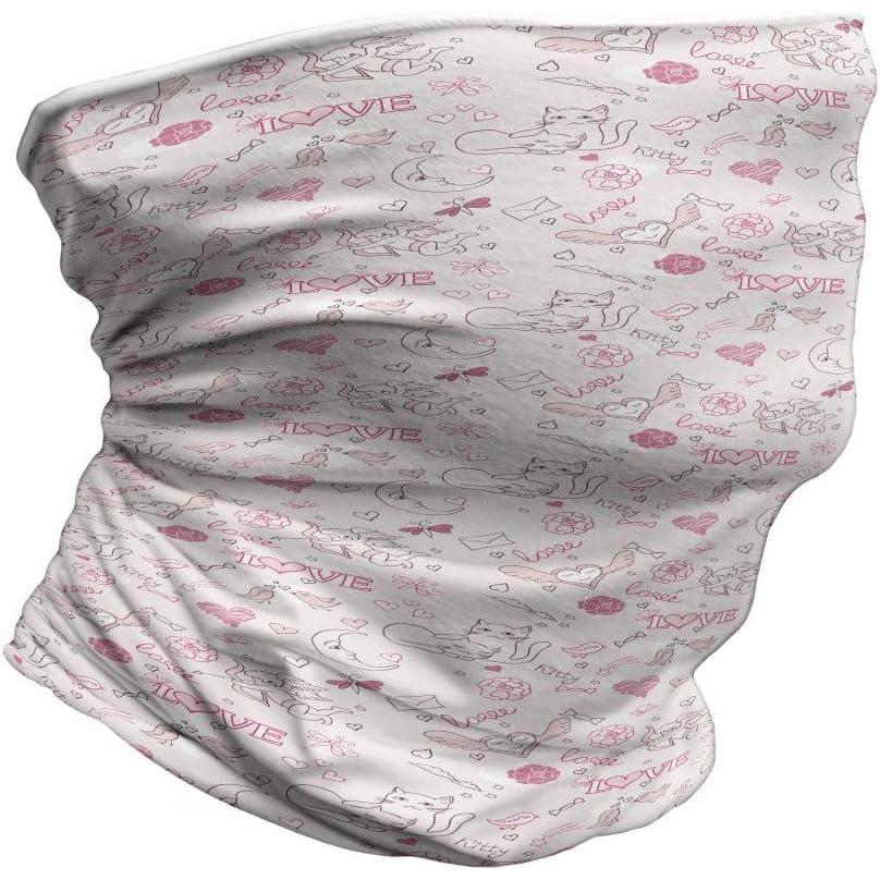 imageAmbesonne Unisex Multicolor Face and Neck WarmersKissing Birds Eros Cats