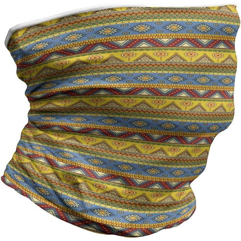 imageAmbesonne Unisex Multicolor Face and Neck WarmersNative Aztec Borders