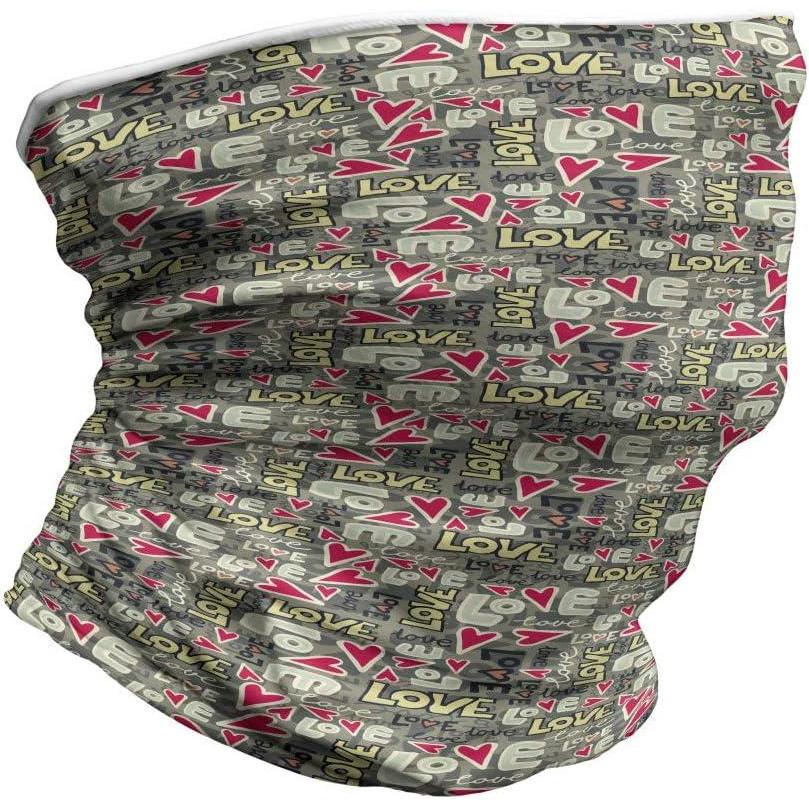 imageAmbesonne Unisex Multicolor Face and Neck WarmersRetro Color Graffiti Texts