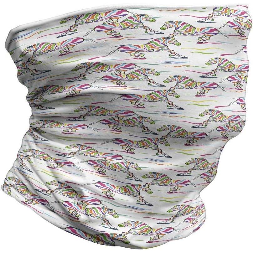 imageAmbesonne Unisex Multicolor Face and Neck WarmersRunning Colorful Animals