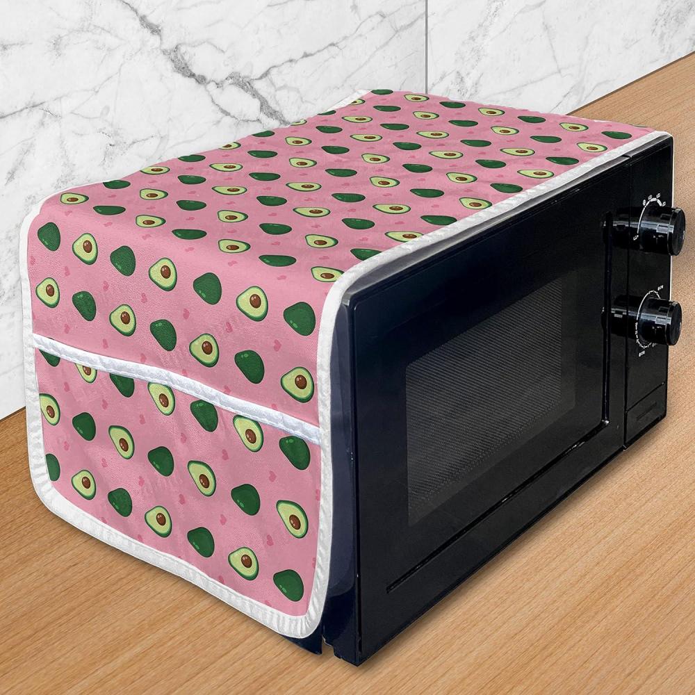 imageAmbesonne Valentines Day Washing Machine Organizer Romantic Design of Hearts Cupid Love Struck Antislip Fabric Cover for Washers and Dryers 47 x 185 Pink Sand BrownPastel Pink and Emerald