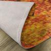 Ambesonne Burnt Orange Place Mats Set of 4, Vintage Mosaic Background Quadratic Little Geometric Squares Faded Print, Washable Fabric Placemats for Dining Table, Standard Size, Orange Mustard