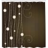 Ambesonne Chocolate Shower Curtain, Abstract Flowers with Dotted Lines Vintage Inspirations in Romantic Composition, Cloth Fabric Bathroom Decor Set with Hooks, 69″ W x 84″ L, Beige Brown