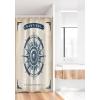 Ambesonne Fantasy Shower Curtain, Hot Air Balloons in The Clouds Dream Journey to Secret Paradise Romantic Design, Cloth Fabric Bathroom Decor Set with Hooks, 69″ W x 75″ L, Purple White(Night Blue)