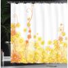 Ambesonne Fantasy Shower Curtain, Hot Air Balloons in The Clouds Dream Journey to Secret Paradise Romantic Design, Cloth Fabric Bathroom Decor Set with Hooks, 69″ W x 75″ L, Purple White(Yellow Brown)