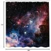 Ambesonne Fantasy Shower Curtain, Hot Air Balloons in The Clouds Dream Journey to Secret Paradise Romantic Design, Cloth Fabric Bathroom Decor Set with Hooks, 69″ W x 75″ L, Purple White(Navy Pink)