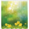 Ambesonne Fantasy Shower Curtain, Hot Air Balloons in The Clouds Dream Journey to Secret Paradise Romantic Design, Cloth Fabric Bathroom Decor Set with Hooks, 69″ W x 75″ L, Purple White(Mustard Green)