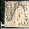 Ambesonne Fantasy Shower Curtain, Hot Air Balloons in The Clouds Dream Journey to Secret Paradise Romantic Design, Cloth Fabric Bathroom Decor Set with Hooks, 69″ W x 75″ L, Purple White(Cream Grey)